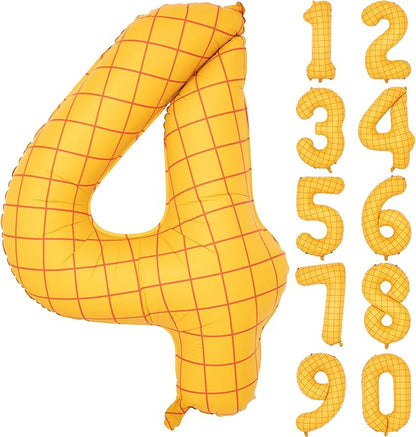 40" Matte Yellow Balloons Toy Inspired Story Theme party Supplies Digital 4 | by Exquisitehighqualitypartydecorationstomeetyoureveryneed%EF%BC%81