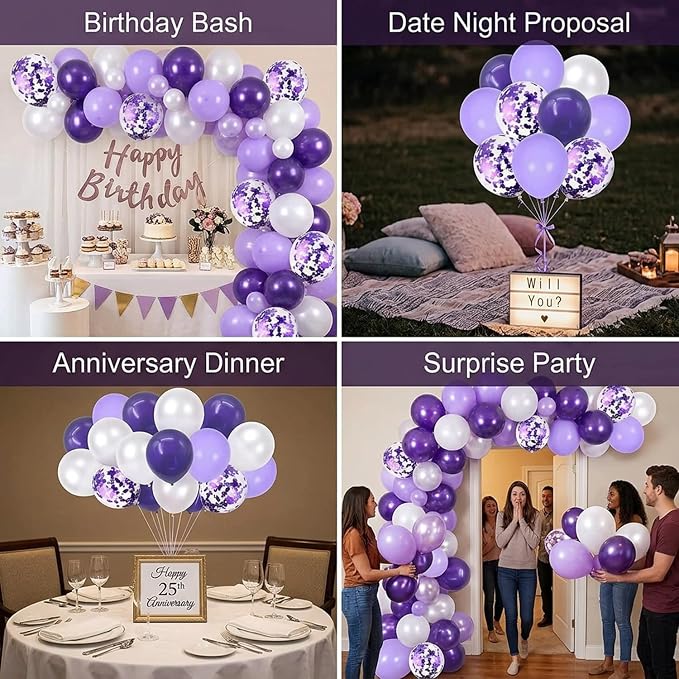 60-Pack 12-Inch Confetti Latex Balloons - Image 6