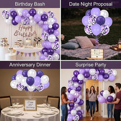 60-Pack 12-Inch Confetti Latex Balloons - Image 6
