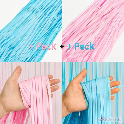 Pink and Blue Party Photo Backdrop - Image 4