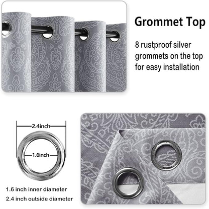 DWCN Grey Ombre Curtains for Bedroom - Image 4