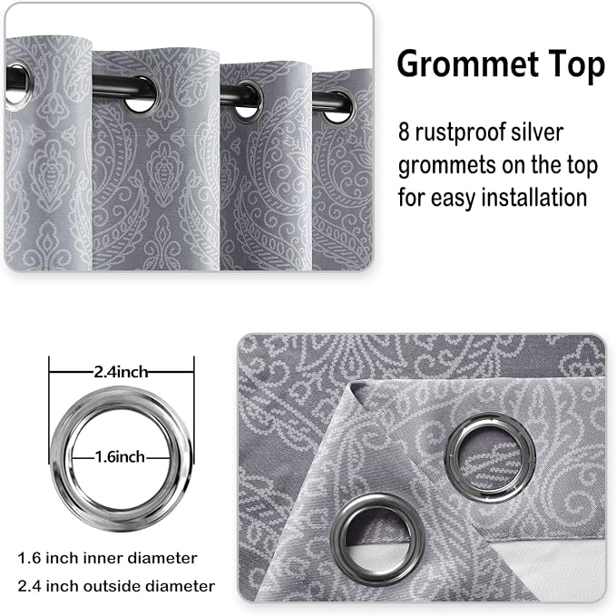 DWCN Ombre Blackout Curtains for Bedroom - Image 5
