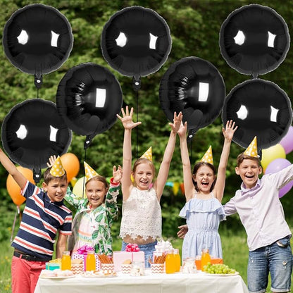 20 Pcs Black Round Shaped Balloons, 18 Inch Round Foil Balloon, Giant Round - Image 6