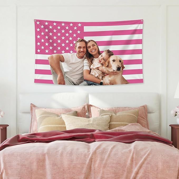 Custom Pink American US Flag - Image 7
