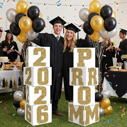 Queekay 8 Pcs Prom Column Standup Photo Booth Decorations 2026 Prom Backdrop - Image 4