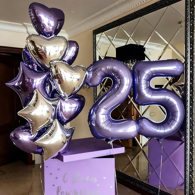 Numbers 14 Balloon 40Inch Purple Balloons - Image 2