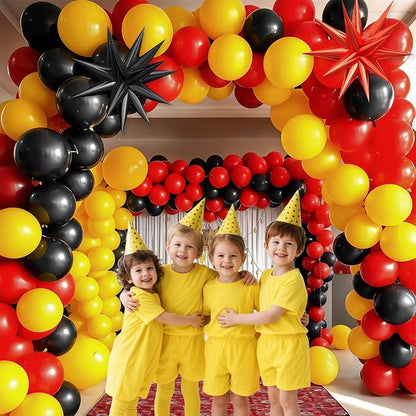 Red Black Yellow Balloon Arch Kit - Image 3