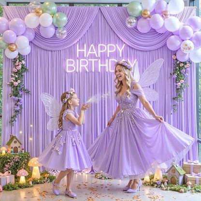 8 Panels Lavender Backdrop Curtains - Image 4