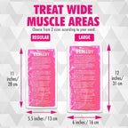 Perfect Remedy 2-Pack Gel Ice Packs for Injuries, Soft and Flexible Hot & Cold Compress, Soothing Ice Pack Aid for Sprains Strains & Soreness conditions, Alternative to Hot Water Bottles (Pink, Large)