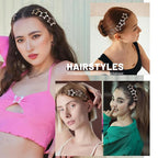 30 Pcs Metal Star Hair Clips 2000s Y2K Snap Barrettes 1.25 In Non Slip Star Hair Accessories for Women,Matte Multiple Brown
