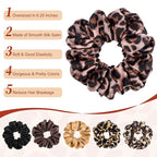 XL Big Silk Scrunchies for Women CEELGON Extra Large Scrunchie Satin Oversized Silk Thick Elastic Fluffy Hair Ties Jumbo Gigantic Soft Chiffon Cute Scrunchy Hair Scrunchies 6 Pack