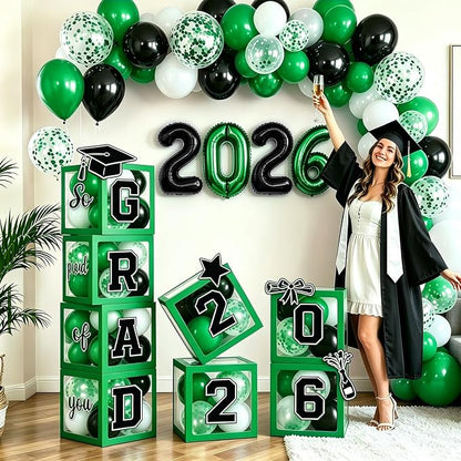 2026 Graduation Balloon Boxes Decorations – Clear Balloon Box Stack - Image 8