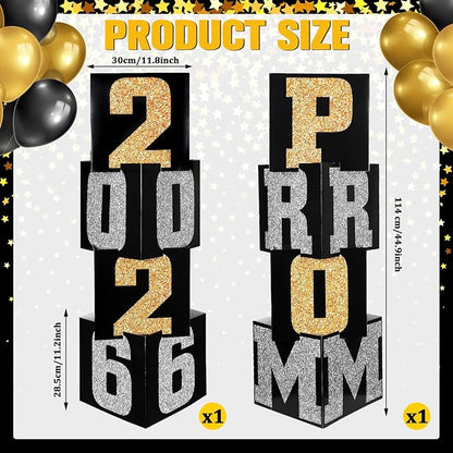 Queekay 8 Pcs Prom Column Standup Photo Booth Decorations 2026 Prom Backdrop - Image 4