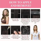 GOO GOO Tape in Hair Extensions Human Hair, 1000 Pure Platinum Blonde, 18inch 50g 20pcs, Skin Weft Seamless Invisible, Silky Straight with Thick Ends, Remy Human Hair