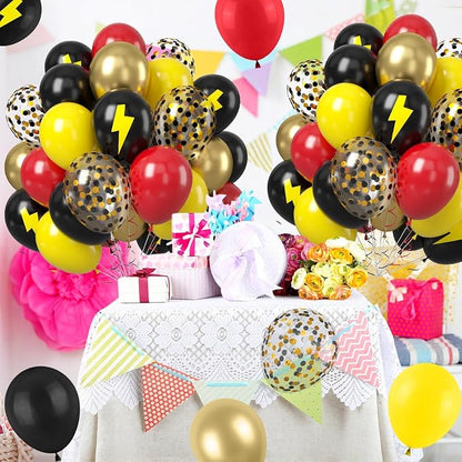 Red Black Yellow Balloons, 12inch Black Yellw Red Party Balloons - Image 5