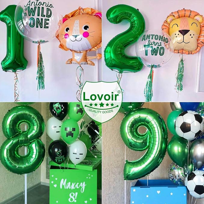 Dark Green 27 Number Balloons, 40 Inch Giant Number 27 Balloons Foil Mylar - Image 6