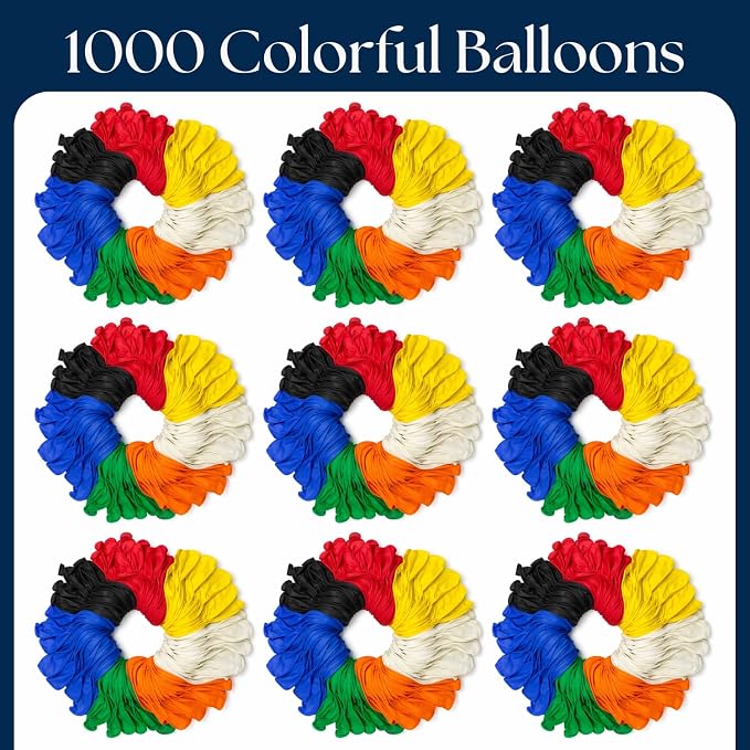 Monty 1000 Pcs Latex Balloons Bulk Rainbow Multicolor - Image 2
