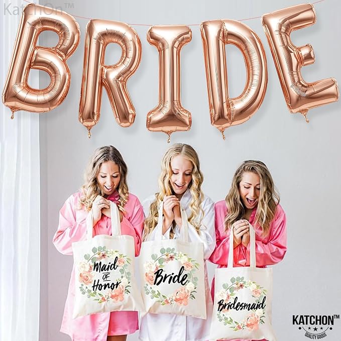KatchOn Rose Gold Bride Balloons 40 Inch, Bachelorette Party Decorations | Rose - Image 5