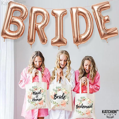 KatchOn Rose Gold Bride Balloons 40 Inch, Bachelorette Party Decorations | Rose - Image 5