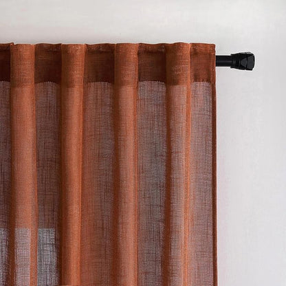 MIULEE Burnt Orange Fall Kitchen Curtains 30 Inches Long 2 Panels Farmhouse | - Image 6