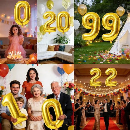 40 Inch Number 99 Balloons for 99th Birthday Party Decorations, 0-100 Gold - Image 7