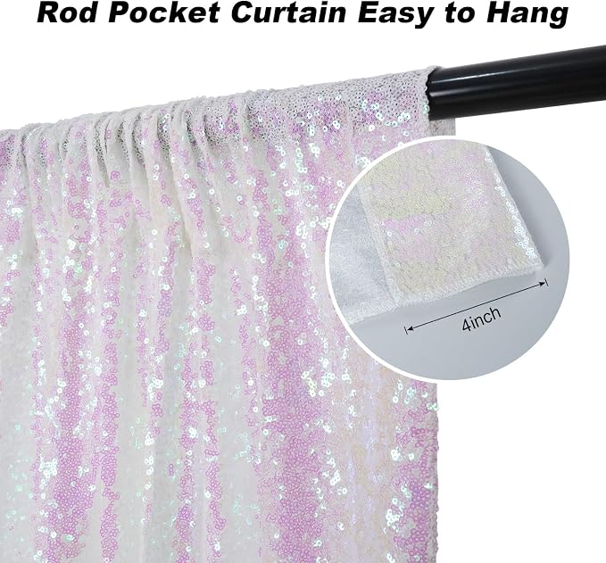 Juya Delight 6FT X 8FT Non-Transparent Sequin Photography Backdrop - Image 3