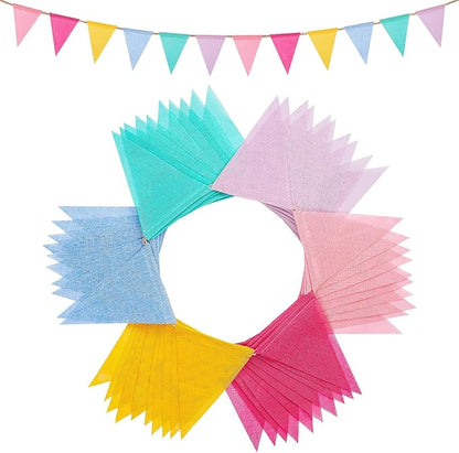 120 Flags/72ft Pennant Banner Flags Garland, Triangle Banner Pennant Flags on a by Unknown