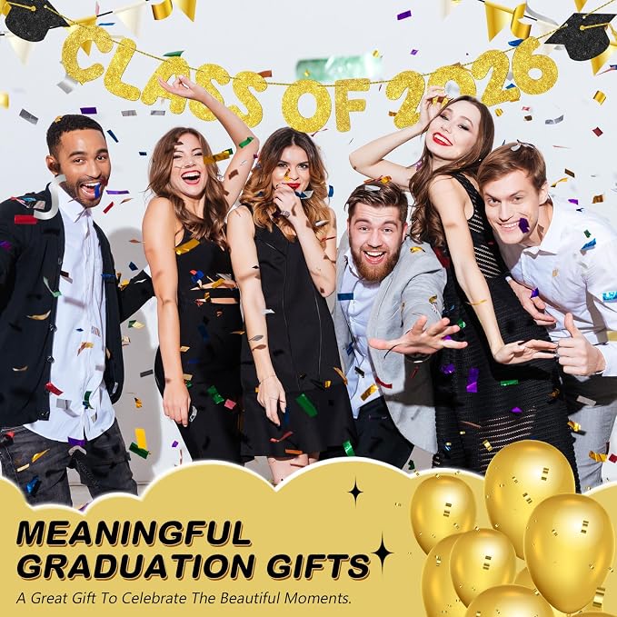 Fulmoon Congrats Grad Class of 2026 Banner Graduation Party Decor Class of 2026 - Image 6