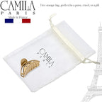 Camila Paris CP3083 French Hair Clip for Women Thick Hair for Long Curly Wavy Hair, Gold, Girls Hair Claw Clips Fashion Styling Hair Accessories for Women, Strong Hold No Slip Grip, Made in France
