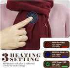 EN'DA professional Heated Scarf for Women and Men with Rechargeable Battery, Winter Electric Scarf for Cold Weather