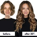Irresistible Me Real Human Hair Extensions Clip Ins – 100% Human Hair Clip In Extensions for Length & Volume – Invisible Extension – Heat Resistant & Dyeable–Rooted Beige Highlights, 24 Inches