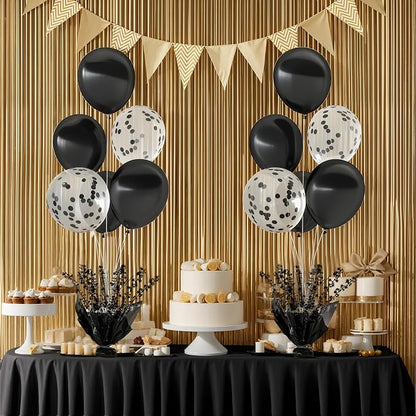 Black Balloon Table Centerpiece Kit, 6 Sets Black Balloon Stands - Image 7