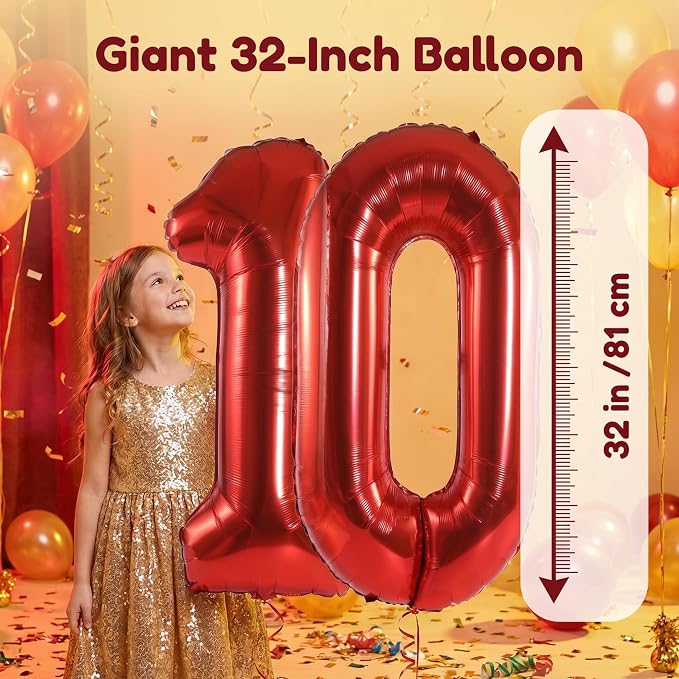 YPSelected 32 Inch Large Foil Helium Number Balloon Birthday Wedding Party 0-9 - Image 4