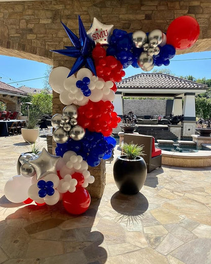 Red White and Blue Latex Balloons 50pcs 12 Inches | - Image 3