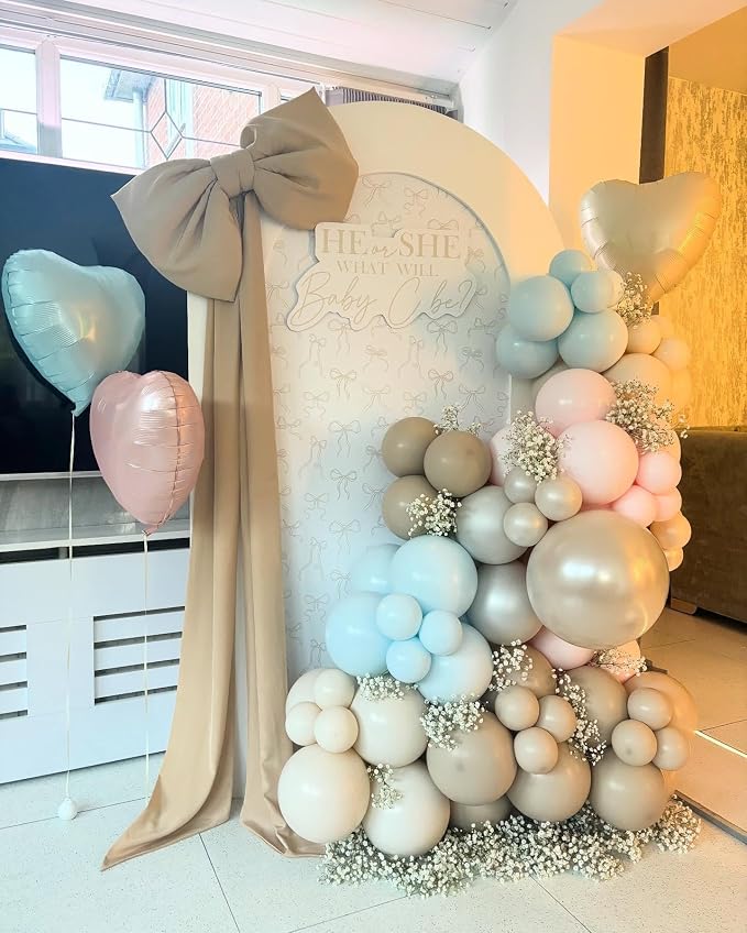 Pink Blue Heart Balloons - Image 3