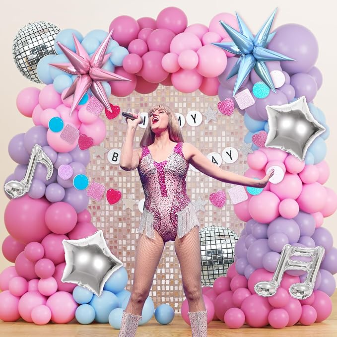 JOGAMS 184Pcs Silver Blue Pink and Purple Balloon Arch Kit - Image 7