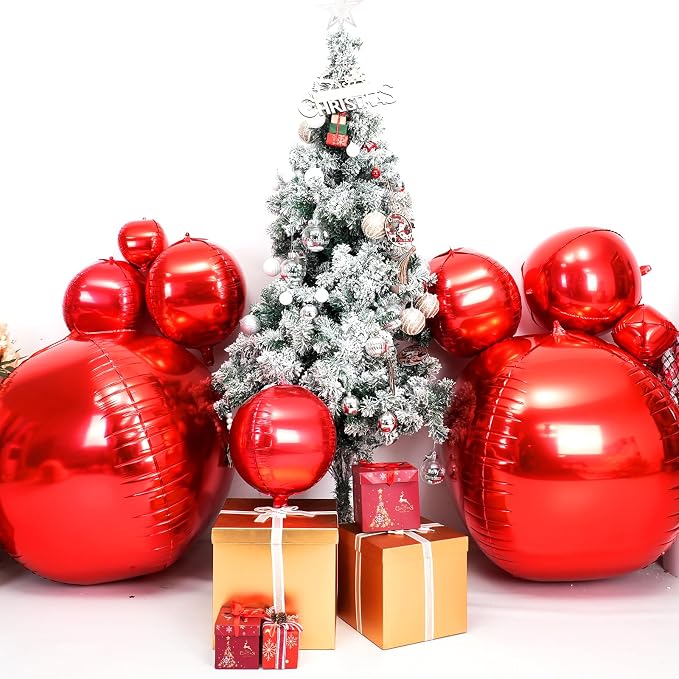 50 Inch Giant Red Round Foil Balloons - Image 5