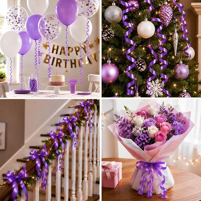 500 Yard Light Purple Curling Ribbon Balloon Ribbon 1/5 Inch Ribbon - Image 5