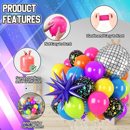 Biapian Neon Balloons, Luminous Fluorescent Balloon UV - Image 3
