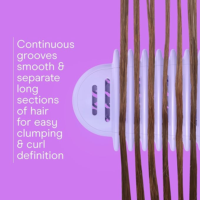 Conair Curl Define Pro Hair Brush for Curly Hair, For Shorter Hair with Loose Curls, Dual Vents with Continuous Grooves, Mixed Bristles for Frizz-Free Detangling, Smoothing, and Curl Definition