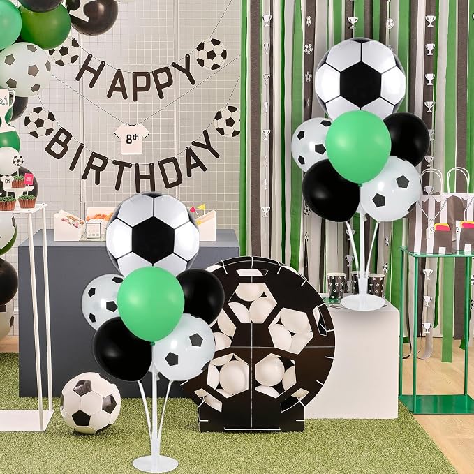4 Sets Soccer Party Balloons Stand Kit, Soccer Party Balloon Centerpiece - Image 5
