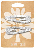 Hair Clip, 2Pcs 2.4Inch Rhinestone, Silver, Hair Barrettes for Women Girls Bridal, Wedding, Party, Prom