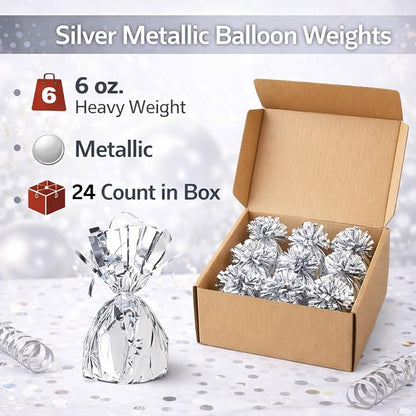 ROYALHOUSE Metallic Wrapped Balloon Weights - Image 2