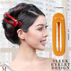RC ROCHE 6 Pcs Flat Claw Hair Clips for Women Alligator French Barrette Long Thick Hair Duckbill Curved No Slip Grip Lay Flat Side Slide Firm Classic Styling, Medium Classic Multicolor