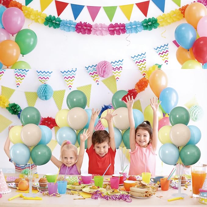 4 Sets Sage Green Dusty Blue Yellow Balloons Stand - Image 8