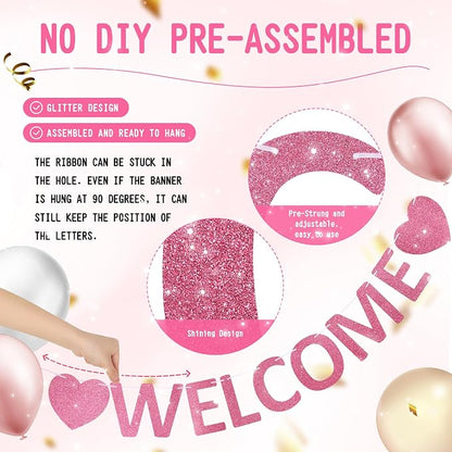Pre-Strung Glitter Welcome to the Team Banner Welcome Banner Welcome Decorations - Image 2