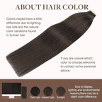GOO GOO Tape in Hair Extensions Human Hair, 2A Light Brown, 22inch 50g 20pcs, Skin Weft Seamless Invisible, Silky Straight with Thick Ends, Remy Human Hair