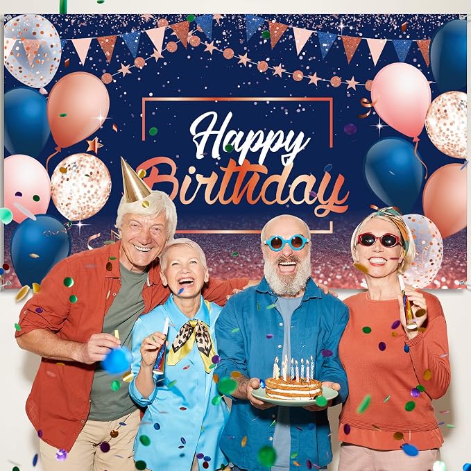 Tatuo Happy Birthday Decorations Backdrop Banner - Image 6