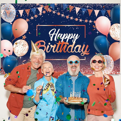 Tatuo Happy Birthday Decorations Backdrop Banner - Image 6