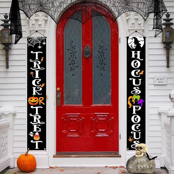 Olanrun Hanging Halloween Door Decorations, 70-inch Front Door Banner Decor - Image 6